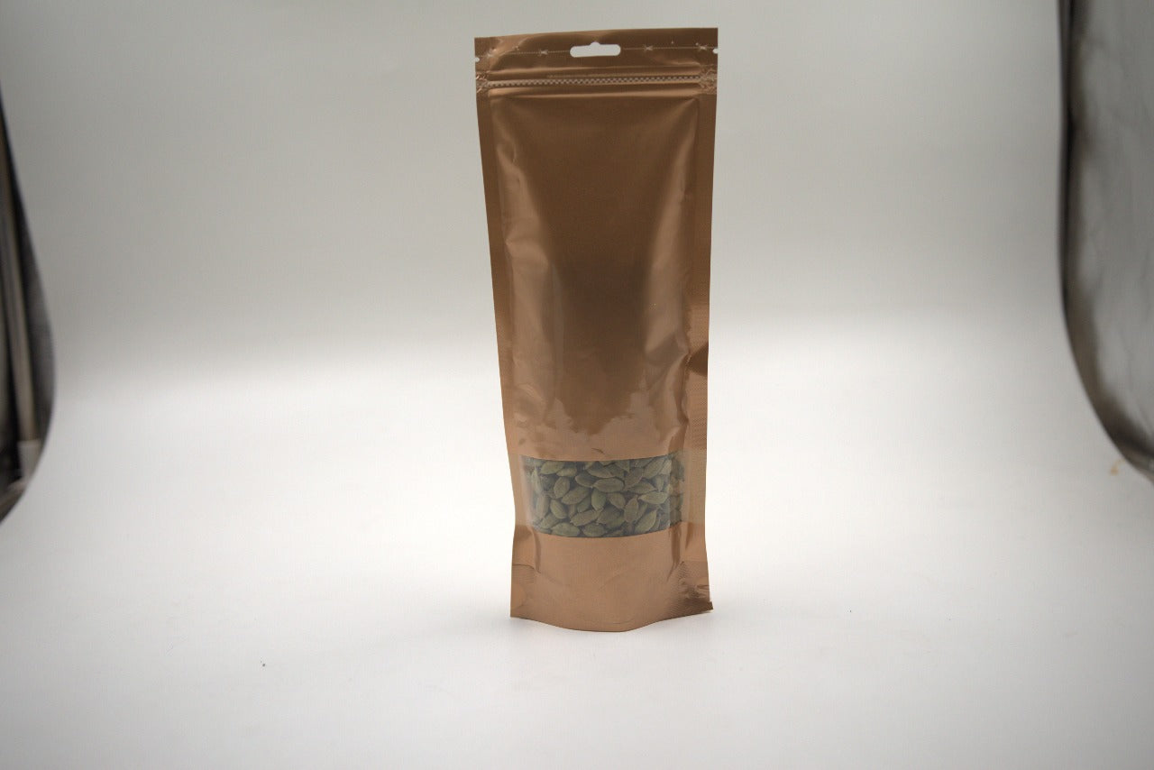 Gold Standup Pouch With Zip 100mm x 300mm