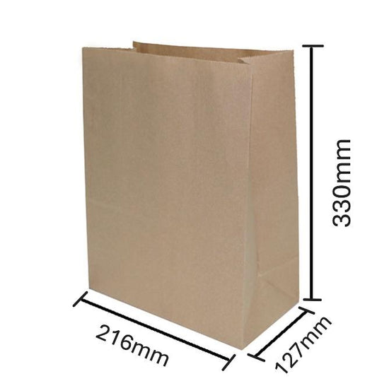 Brown Takeaway Bag - 216mm x 127mm x 330mm