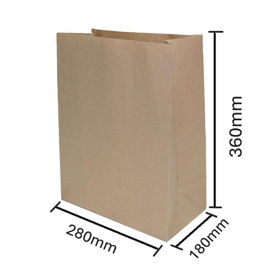Brown Takeaway Bag - 320mm x 160mm x 390mm