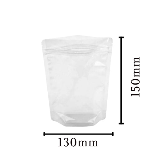 Clear Standup Pouches with Zip 130mm x 150mm
