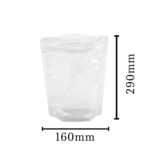 Clear Standup Pouches with Zip 165mm x 290mm